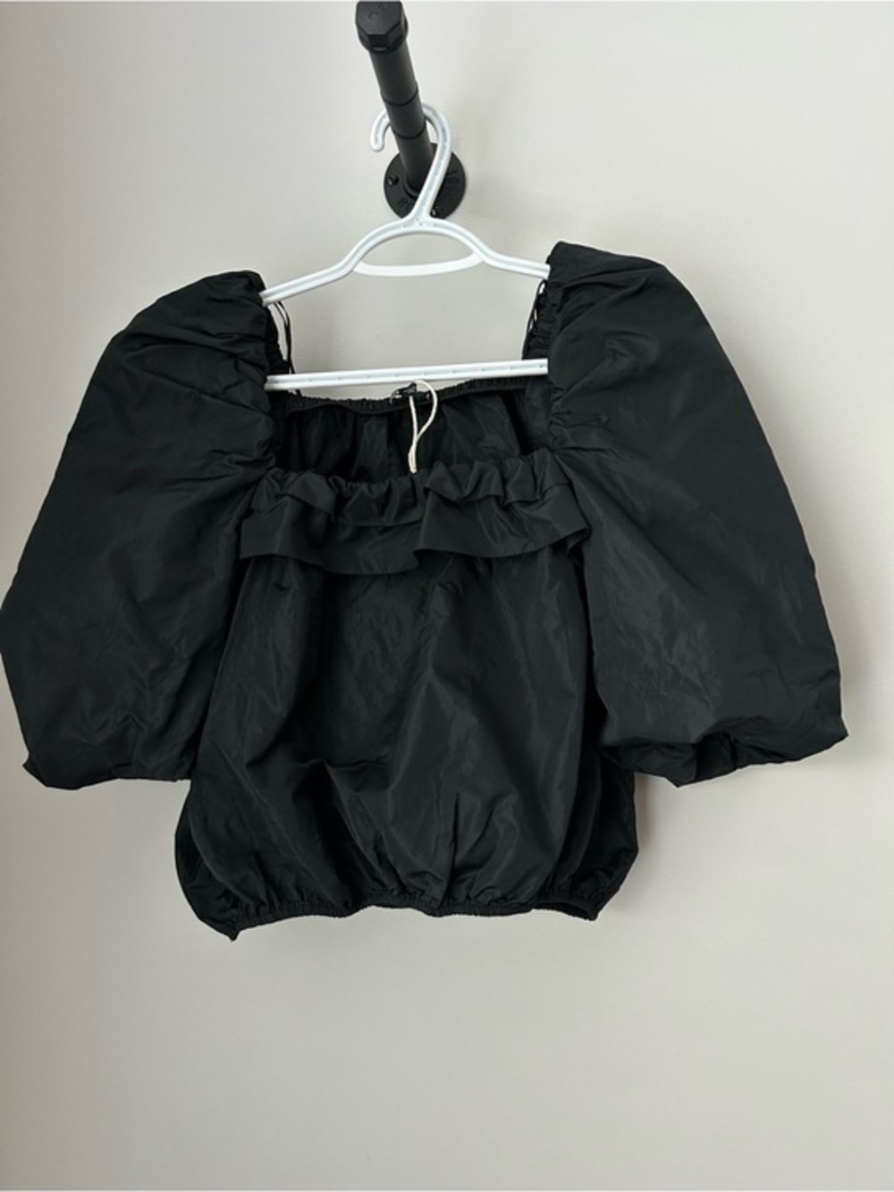 Zara Puff Sleeve Bubble Hem Top